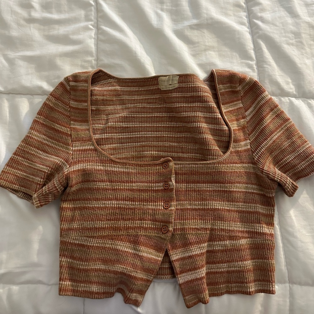 Urban Outfitters Stripped Cropped Top